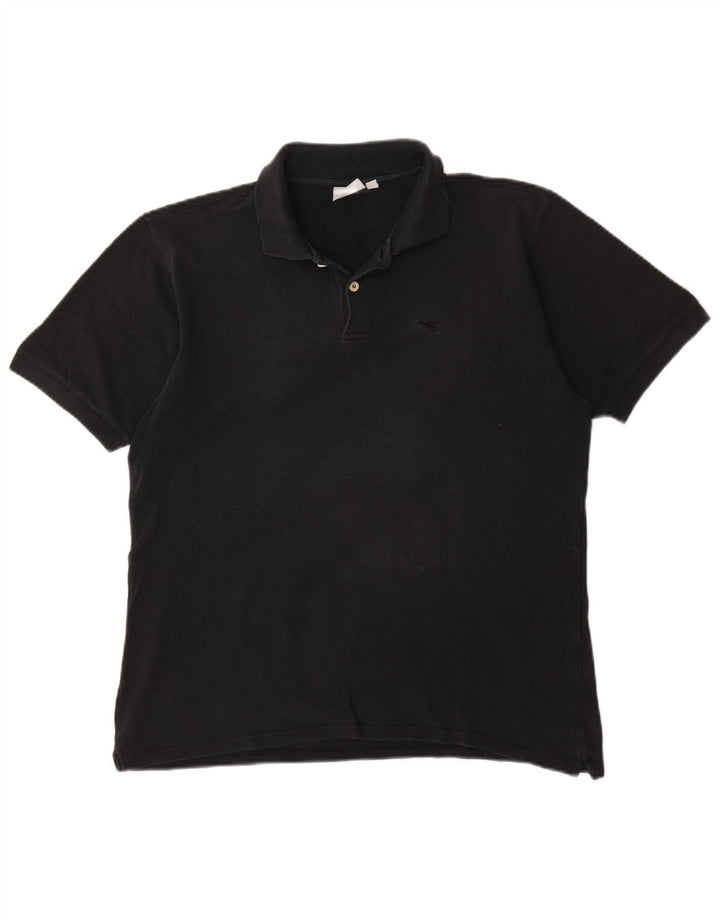 Diadora Polo Homme Noir Moyen Coton