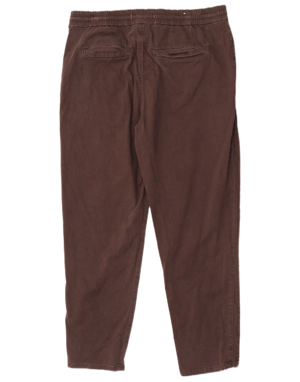 Zara Pantalon Chino Fuselé Homme Large W32 L27 Coton Marron