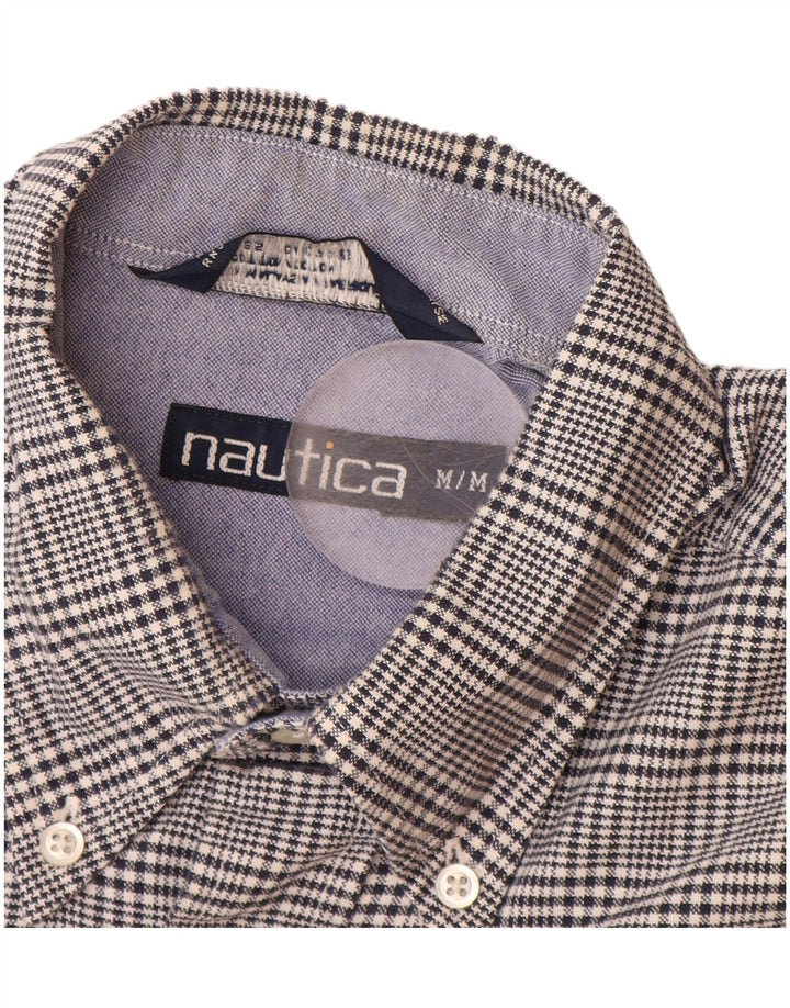 NAUTICA Chemise Flanelle Homme Bleu Marine Moyen Pied-de-Poule Coton