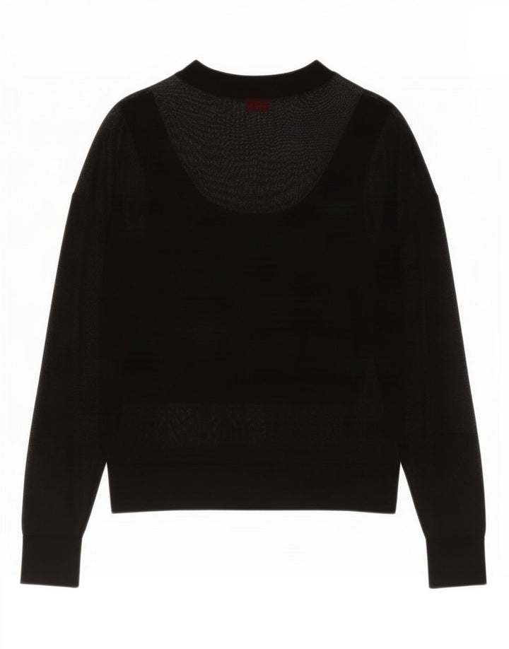 Hugo Boss Haut à manches longues pour femme UK 14 Medium Noir