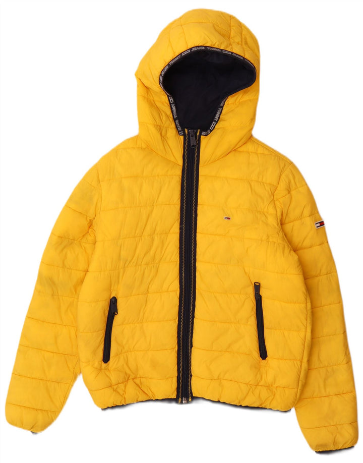 Tommy Hilfiger Veste matelassée à capuche coupe régulière pour homme UK 38 Jaune moyen