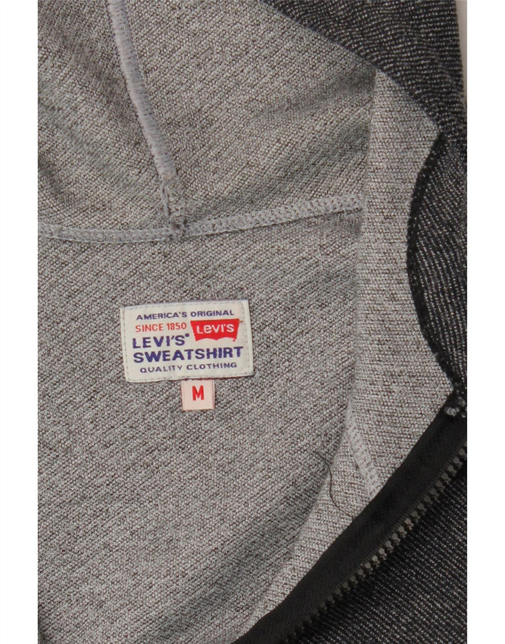LEVI'S Pull à capuche zippé pour femme UK 14 Gris moyen