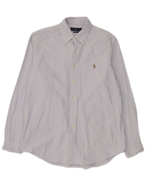 Ralph Lauren Chemise coupe classique pour homme en coton à rayures bleues