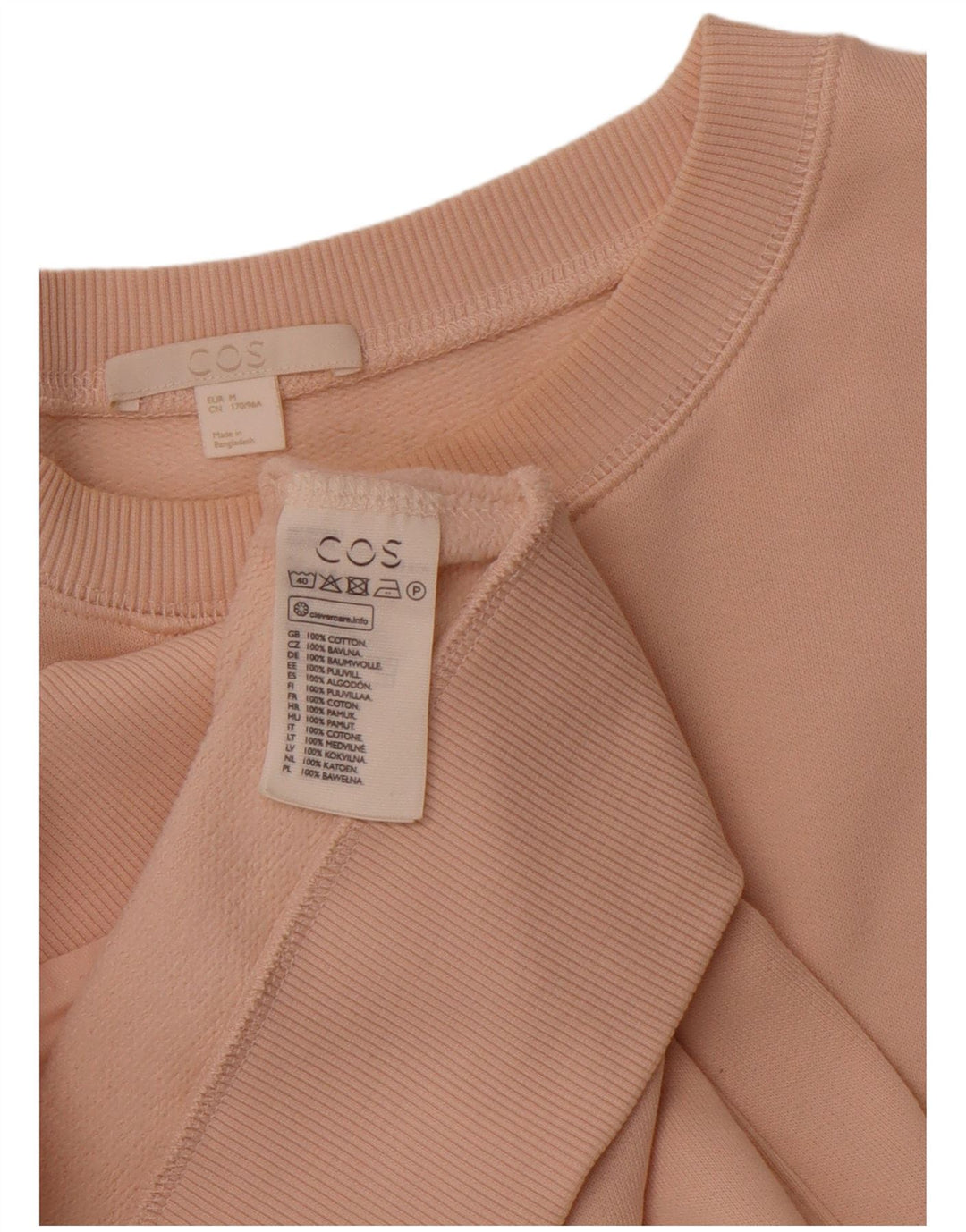 COS Robe pull surdimensionnée pour femme UK 44 en coton rose moyen