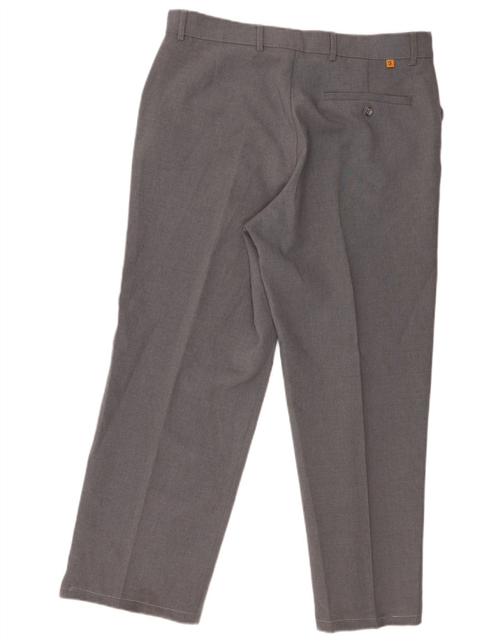 Farah Pantalon décontracté droit pour homme W34 L27 Gris Polyester