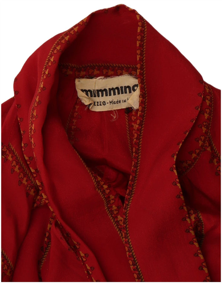 MIMMINA Chemisier à manches longues avec lien sur le devant pour femme UK 44 Grand rayé rouge