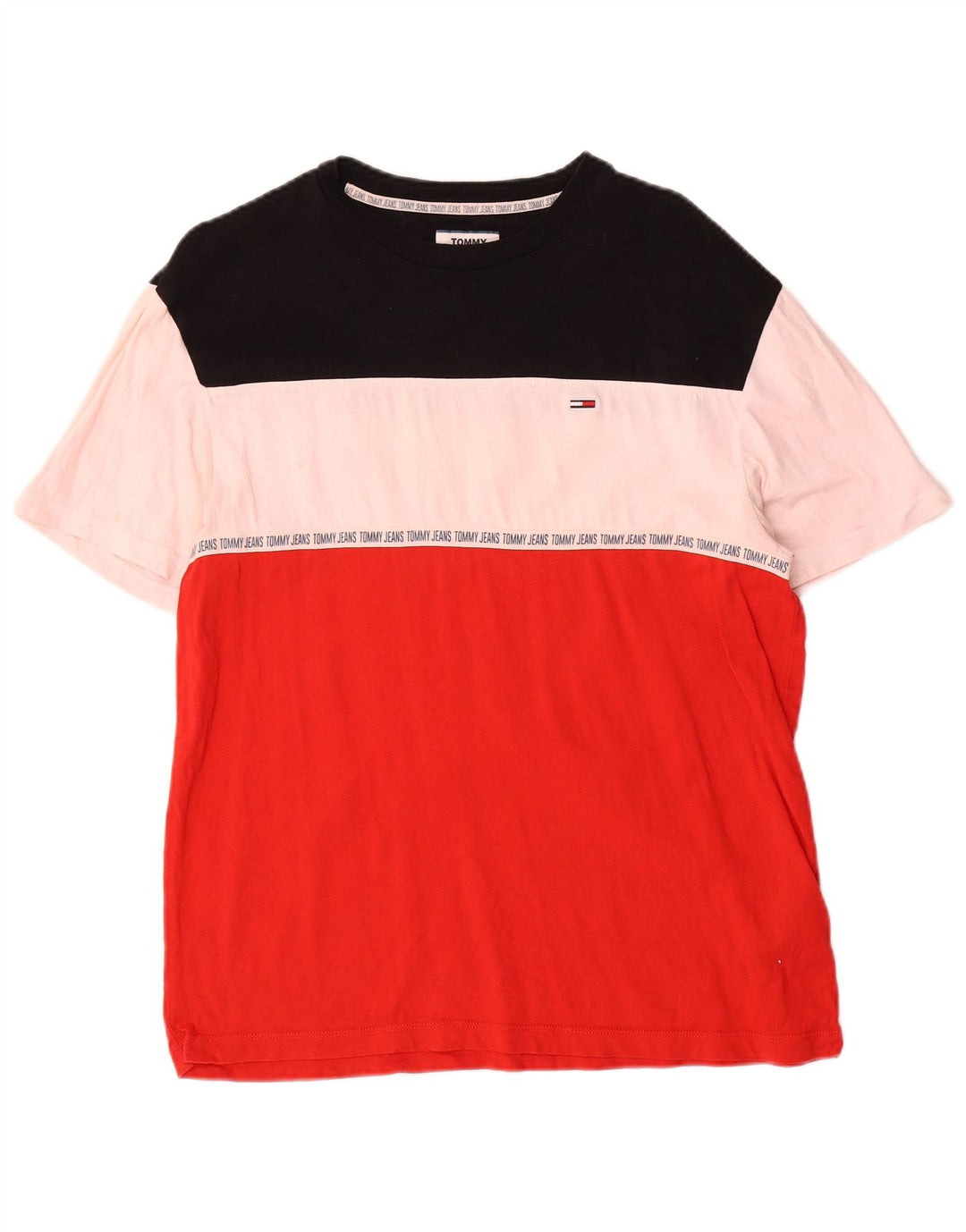 Tommy Hilfiger T-Shirt Graphique Homme Multicolore Colorblock