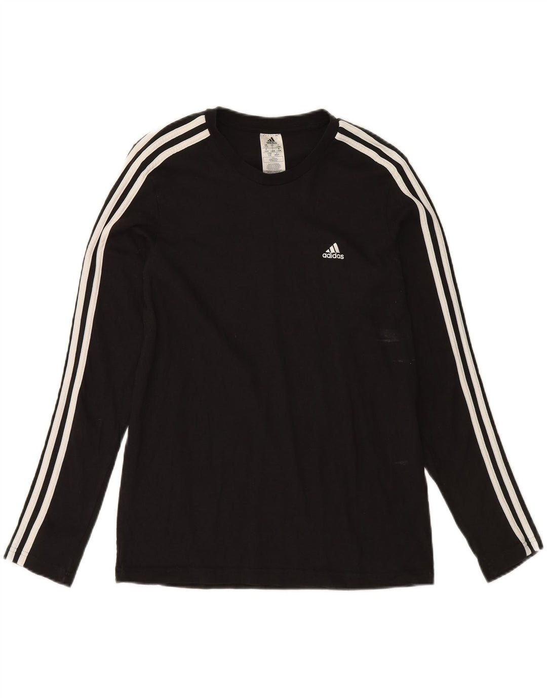 ADIDAS Haut Femme Manches Longues UK 16/18 Large Noir Coton