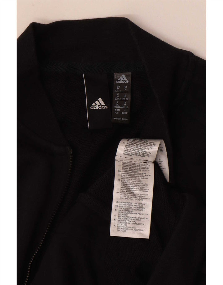Adidas Veste de survêtement graphique pour femme UK 12/14 Coton noir moyen