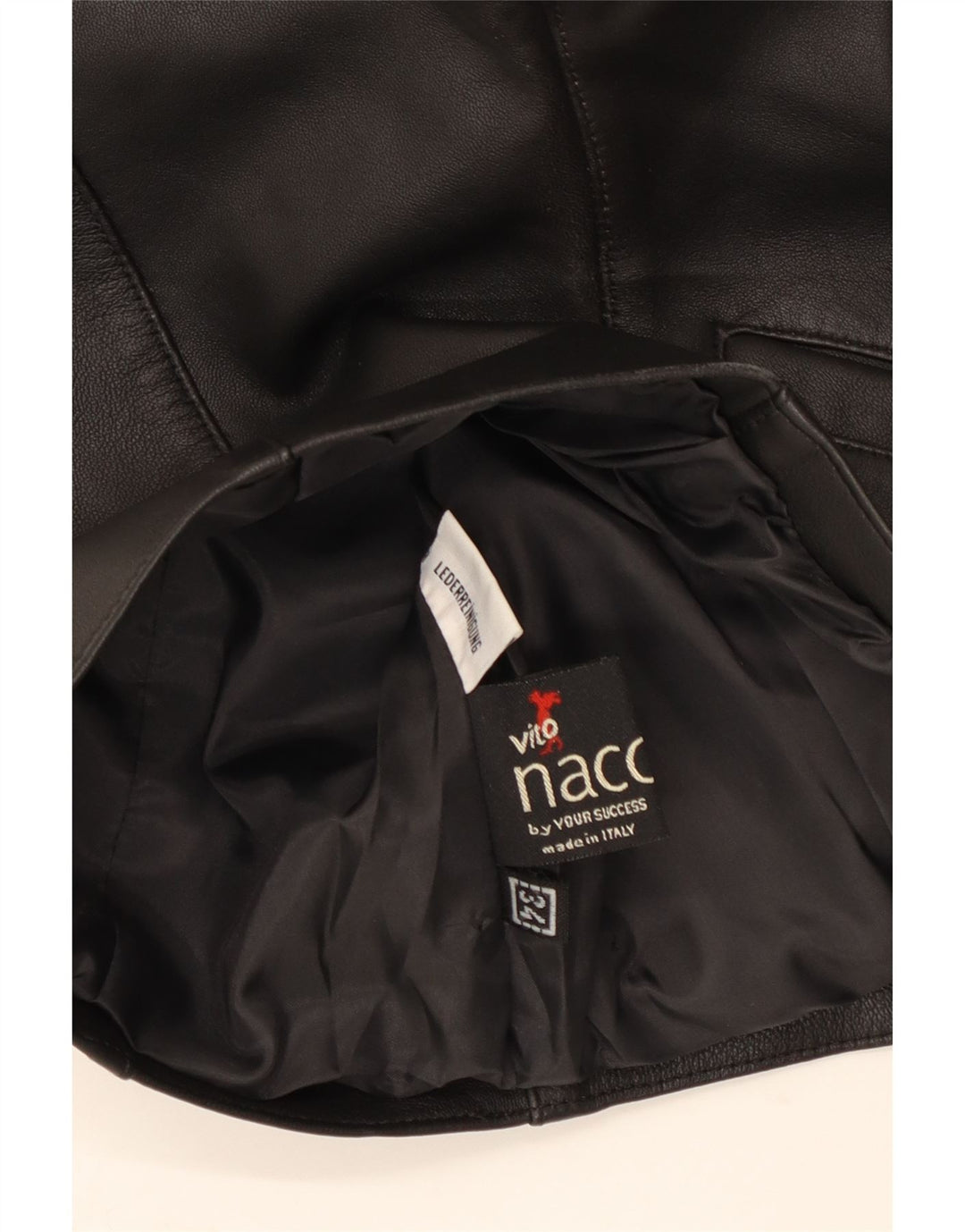 VINTAGE Gilet en cuir femme EU 34 XS Cuir noir