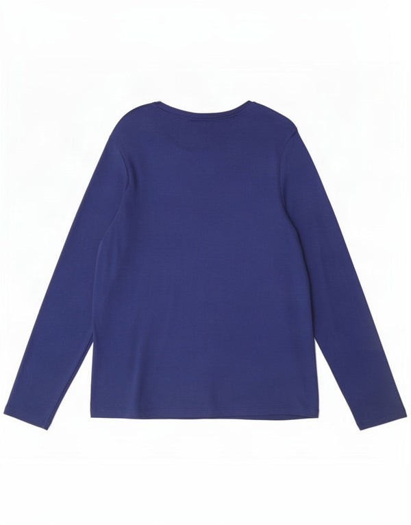 Marks & Spencer Haut graphique à manches longues pour femme UK 22 3XL Bleu marine Floral