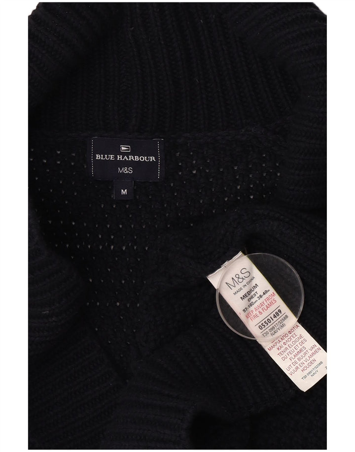 MARKS & SPENCER Pull Cardigan Homme Bleu Marine Moyen Coton