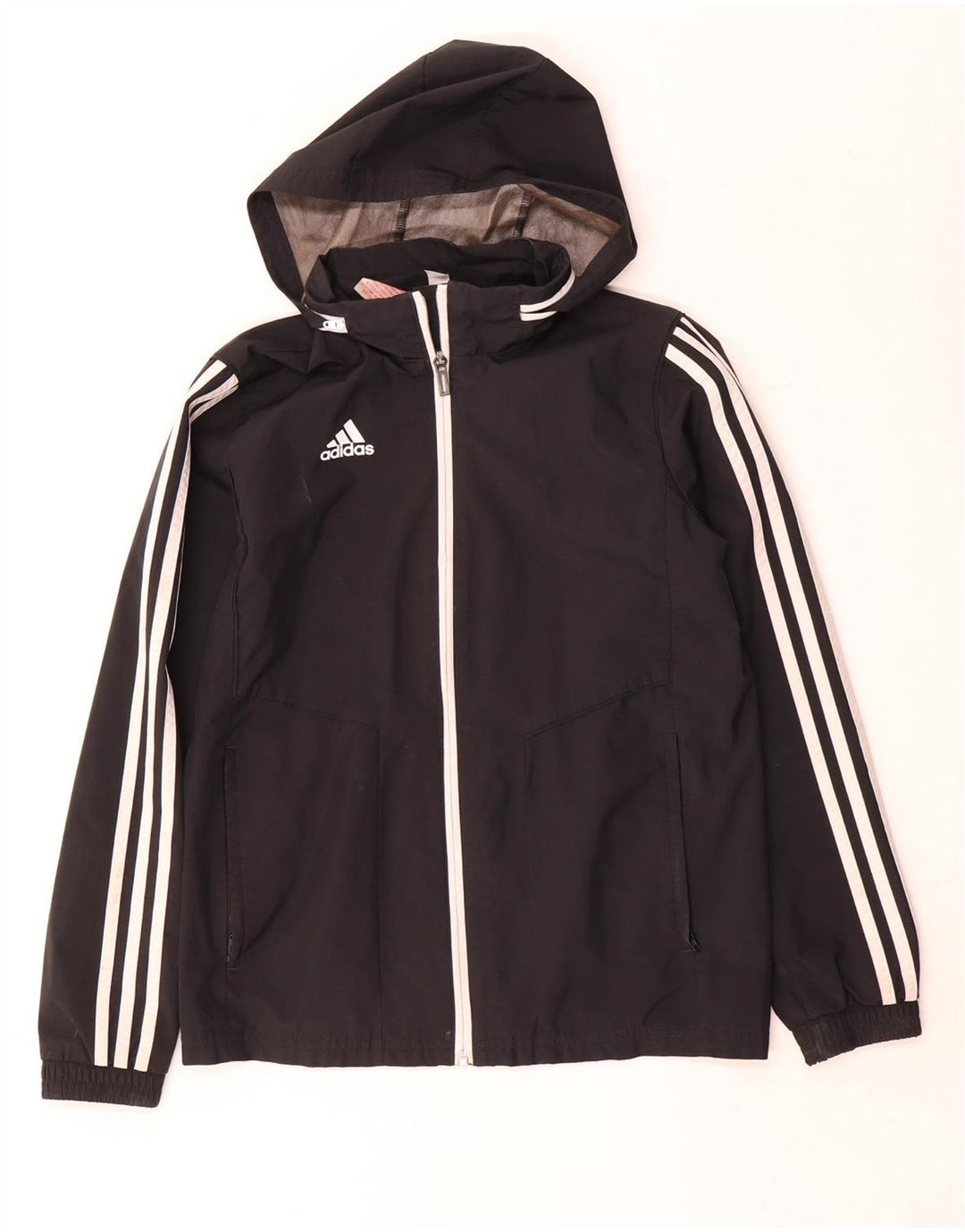 Adidas Veste de pluie à capuche garçon 11-12 ans Noir Polyester