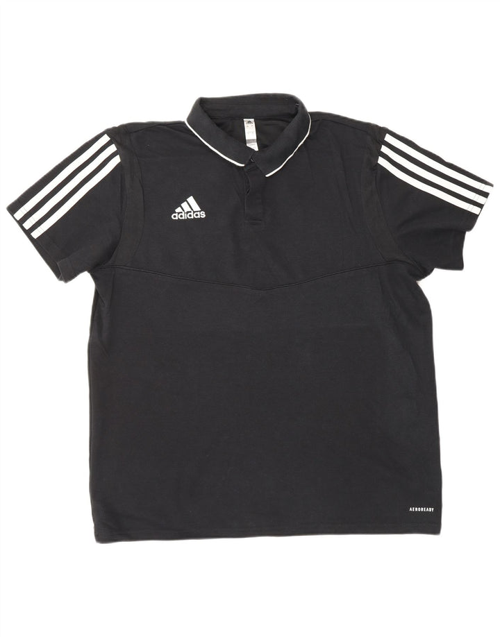ADIDAS Polo Aeroready Homme Grand Noir Coton