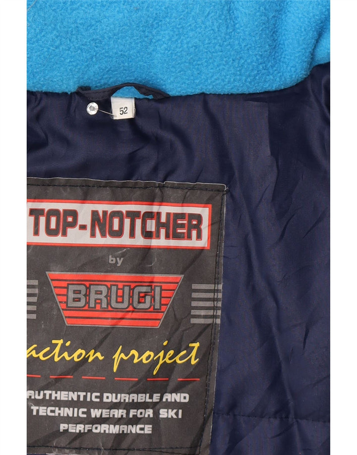 Brugi Veste de ski à capuche pour homme IT 52 XL Bleu marine Colourblock Polyamide