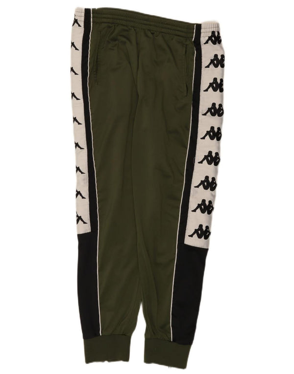 Kappa Pantalon de Survêtement Graphique Homme Kaki Colorblock Large
