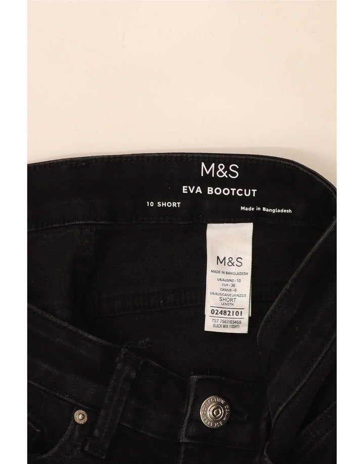 Marks & Spencer Jean Bootcut Eva pour femme UK 10 Small W27 L27 Noir