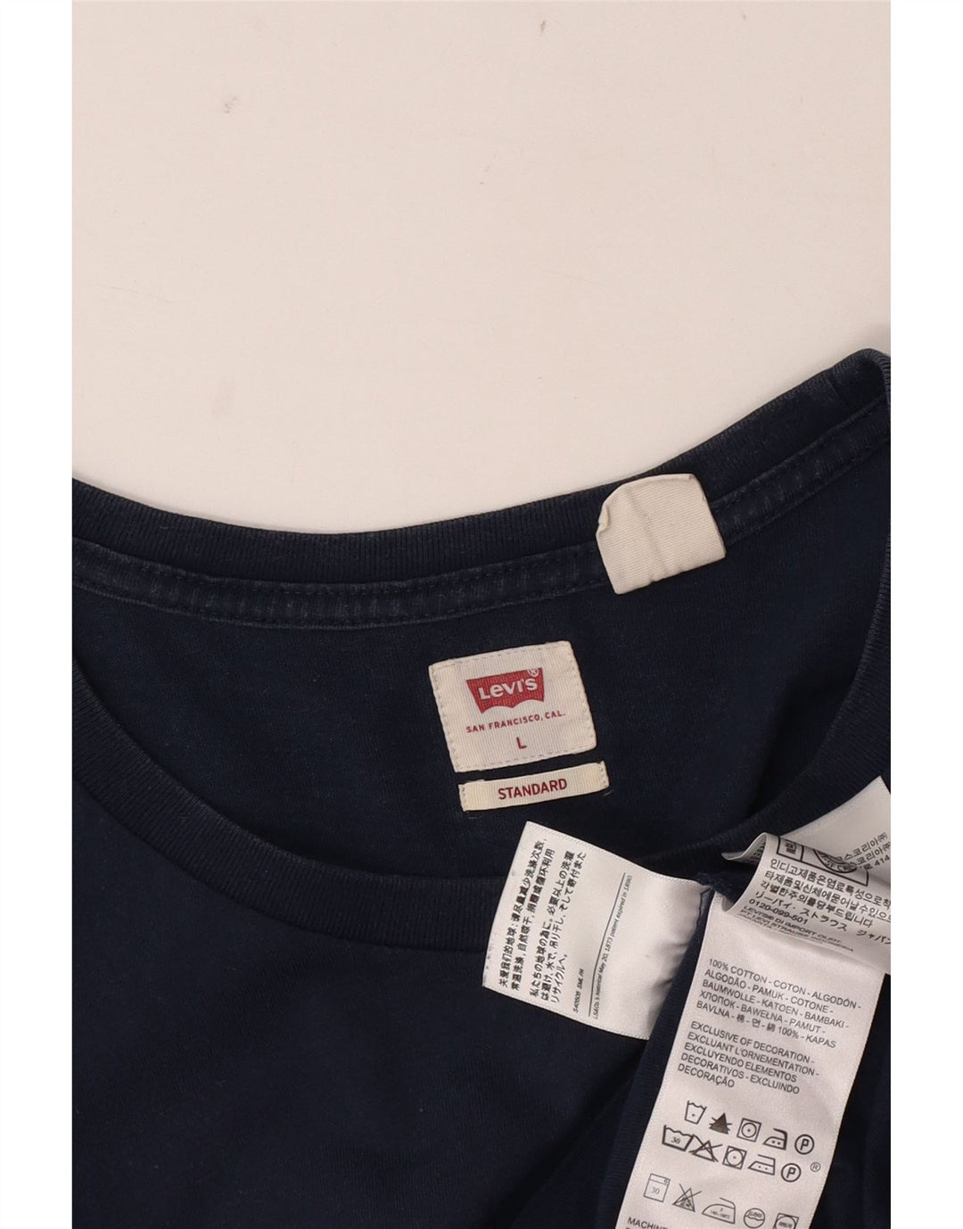 Levi's T-Shirt Standard Homme Bleu Marine Large Coton