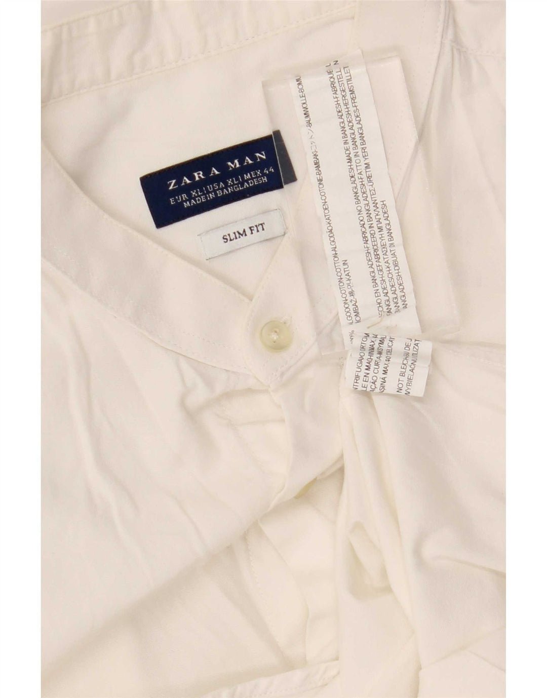 Zara Chemise Slim Fit XL Coton Blanc