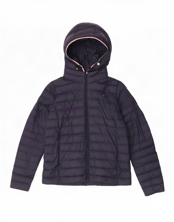 Tommy Hilfiger Veste matelassée à capuche pour femme UK 6 XS Bleu marine Polyamide