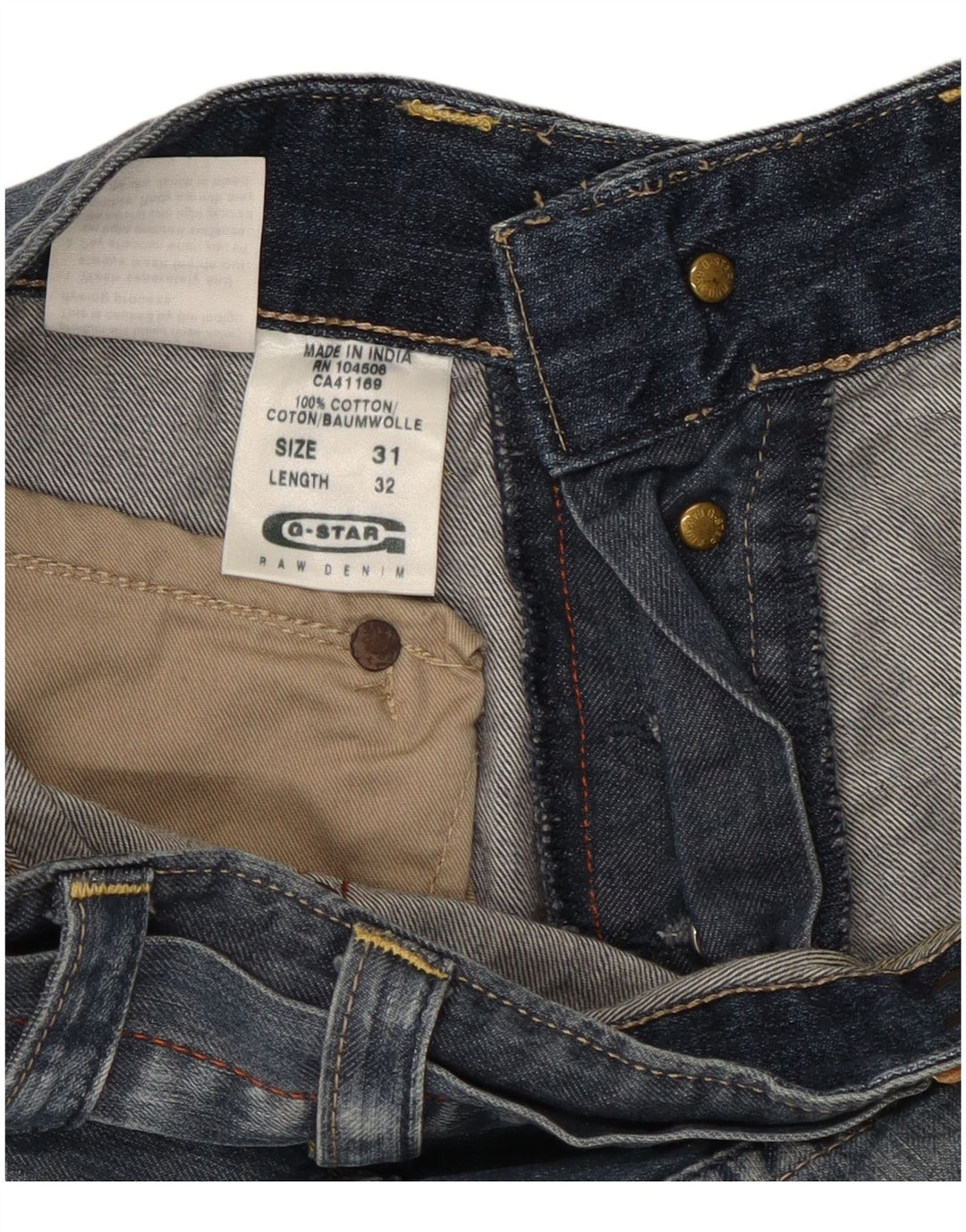 G-STAR Short en Jean W31 Homme Bleu Moyen Coton