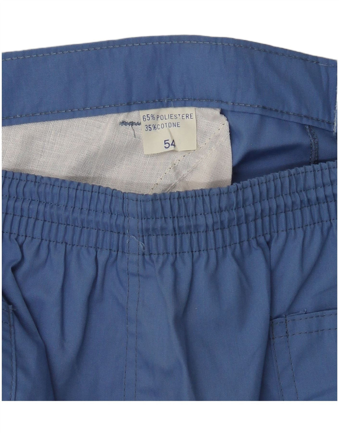 VINTAGE Short Chino Homme IT 54 2XL W32 Bleu Polyester