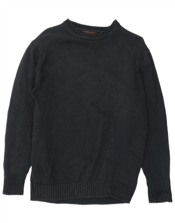 Zara Pull ras du cou pour homme XL Noir