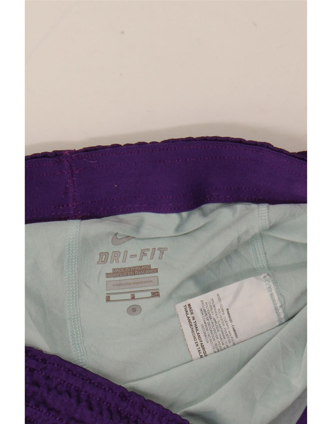 NIKE Short de sport Dri Fit pour femme UK 8 Small Violet Colourblock Polyester