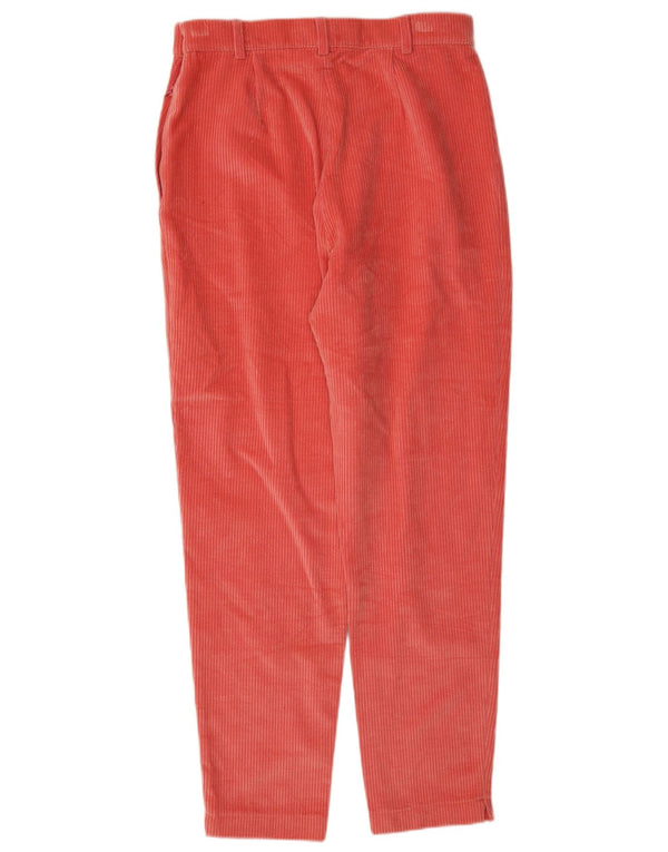 Belfe & Femme Pantalon Fuselé En Velours Côtelé IT 46 Large W30 L30 Coton Rouge