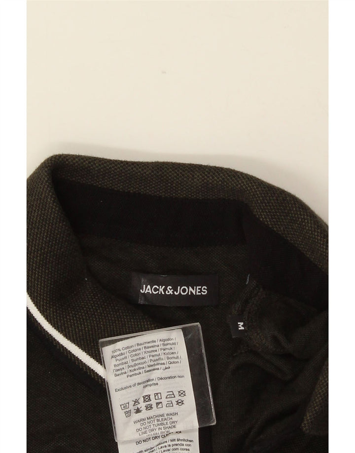 JACK & JONES Polo Homme Vert Moyen Rayé Coton