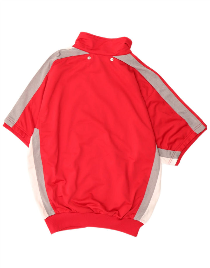 Adidas Veste de survêtement graphique pour homme UK 38/40 Rouge moyen Colourblock