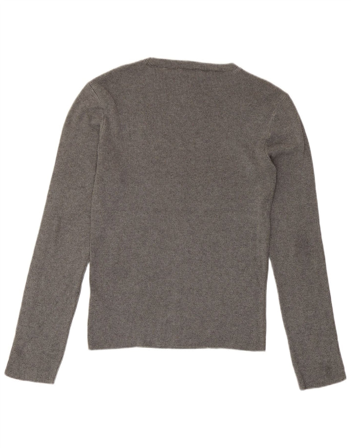 Topshop Femme Top Manches Longues UK 46 Grand Gris Acrylique