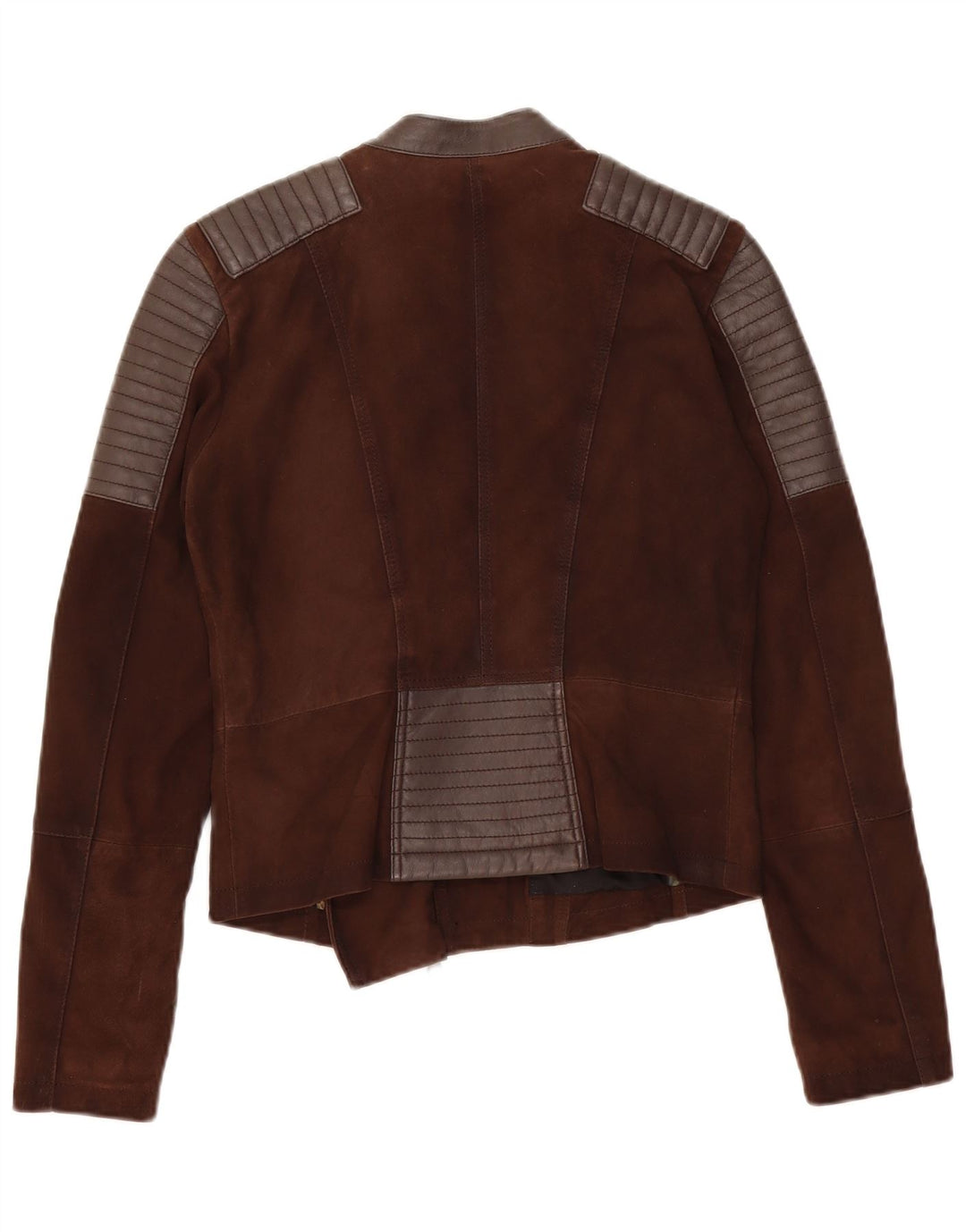 On Stage Veste de motard en cuir pour femme IT 38 XS Cuir color block marron