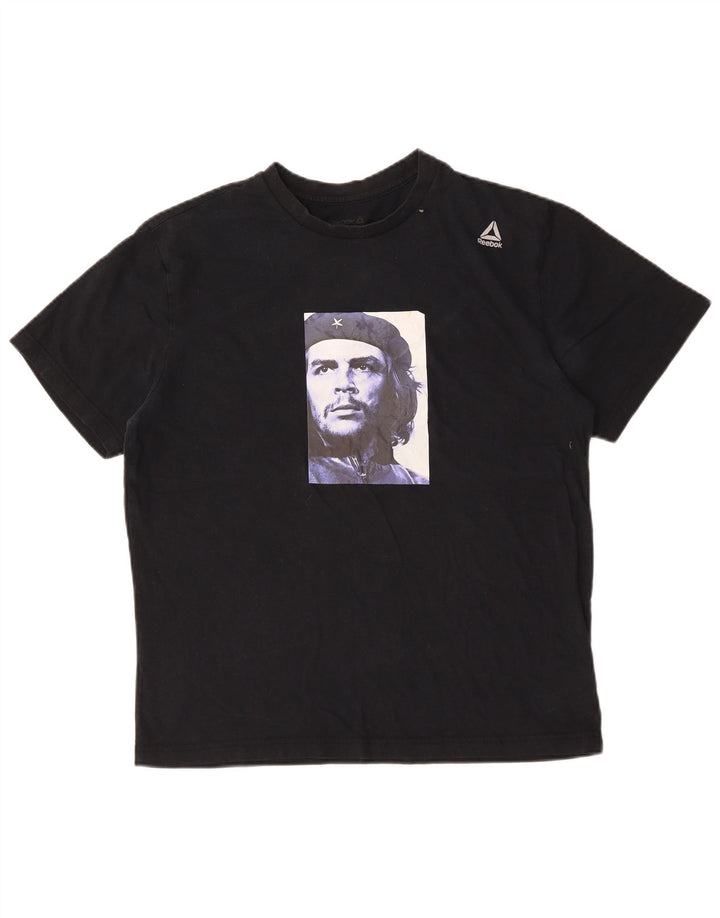 Reebok T-Shirt Graphique Homme Grand Noir Coton