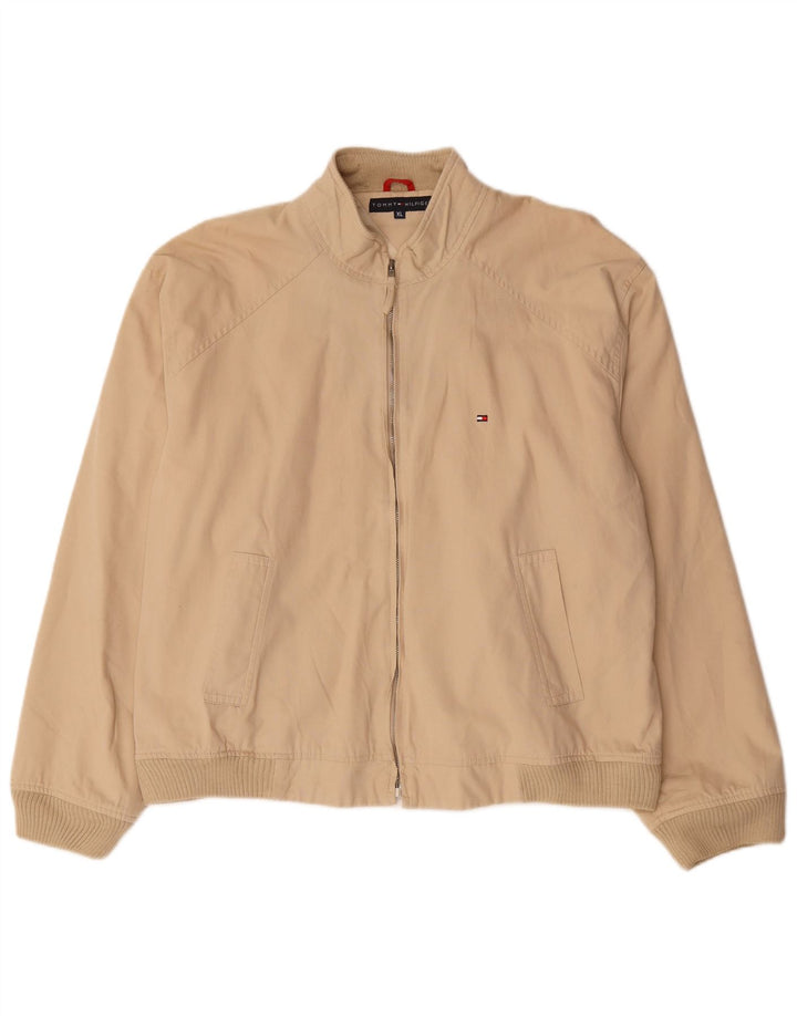 TOMMY HILFIGER Veste Bomber Homme UK 42 XL Coton Beige