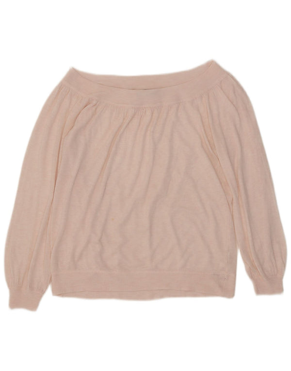 Zara Pull col bateau pour femme UK 12 Acrylique rose moyen