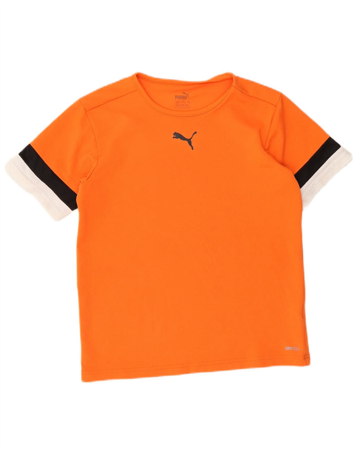 Puma T-Shirt Garçon 11-12 ans Orange Colorblock Polyester
