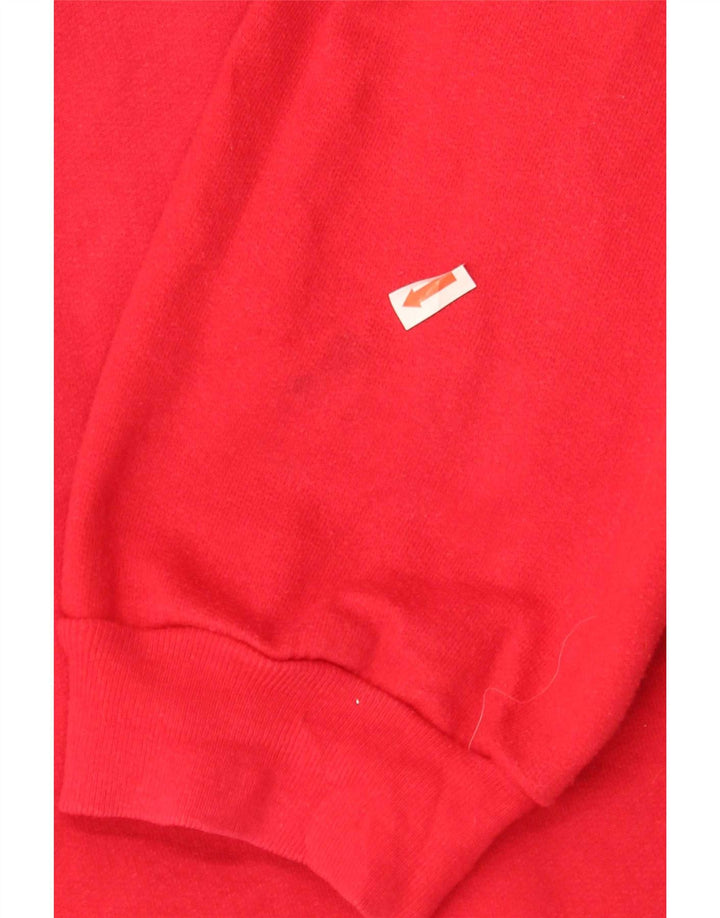 Kappa Pull à capuche zippé pour homme en coton rouge Large
