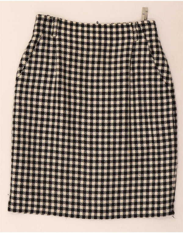 Gerry Weber Jupe crayon femme EU 36 Small W26 Laine pied-de-poule noire