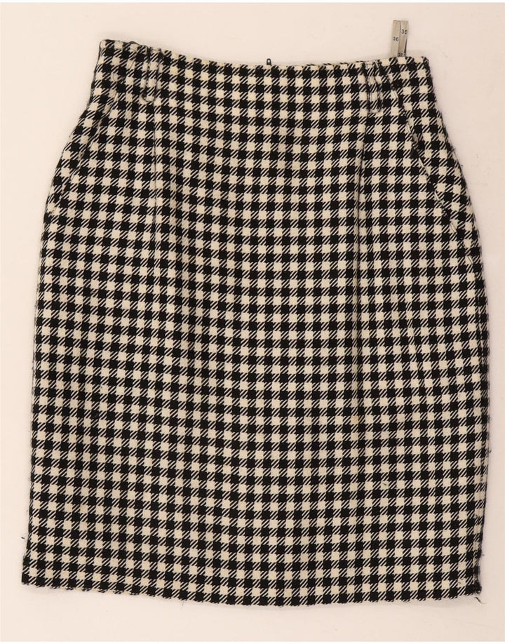 Gerry Weber Jupe crayon femme EU 36 Small W26 Laine pied-de-poule noire