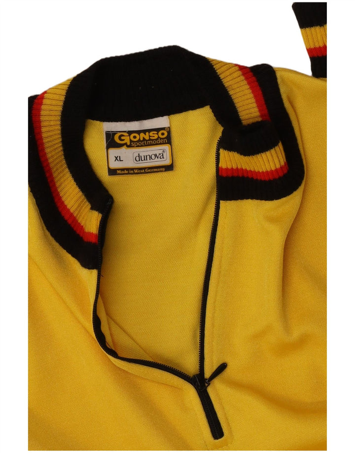 Gonso Haut col zippé à manches longues pour homme XL Jaune Polyacrylique