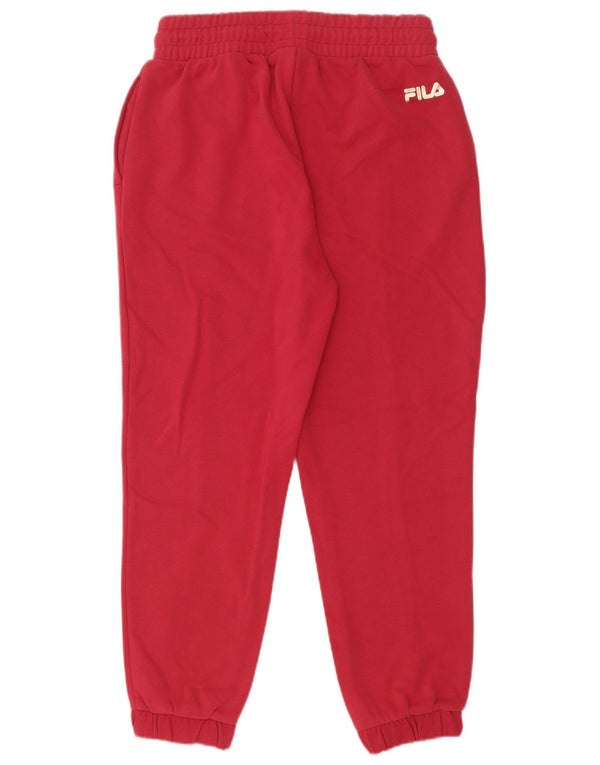Fila Pantalon de survêtement pour femme Joggers UK 10 Small Rouge Coton
