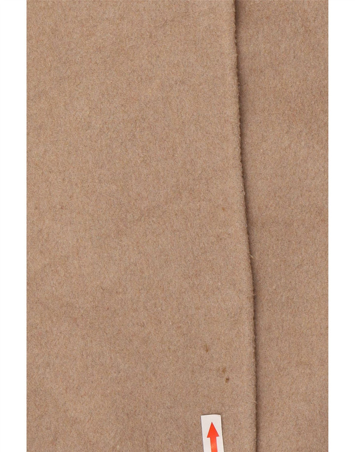 Zara Womens Manteau fait main UK 14 Laine beige moyen