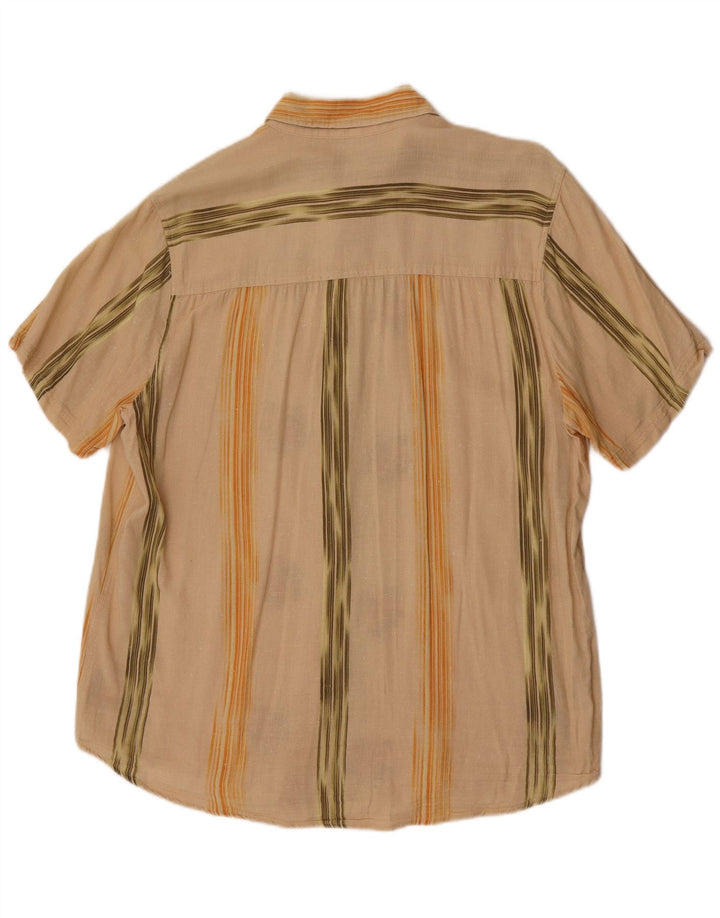vintage Chemise à manches courtes pour hommes Grand Beige Floral
