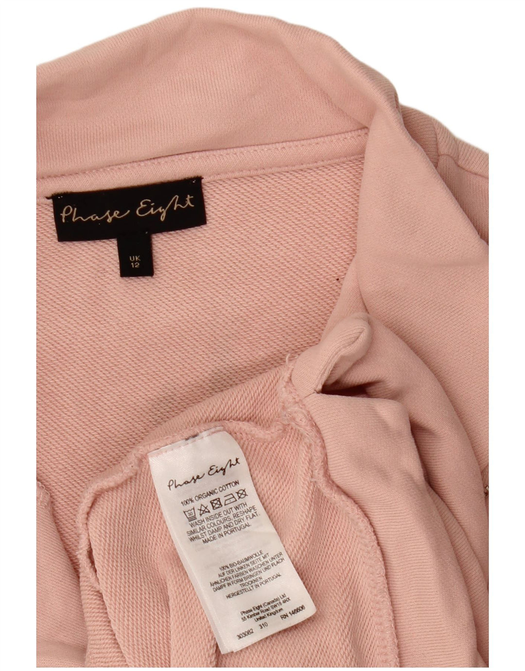 PHASE EIGHT Sweat-shirt surdimensionné à col zippé pour femme UK 12 Rose moyen