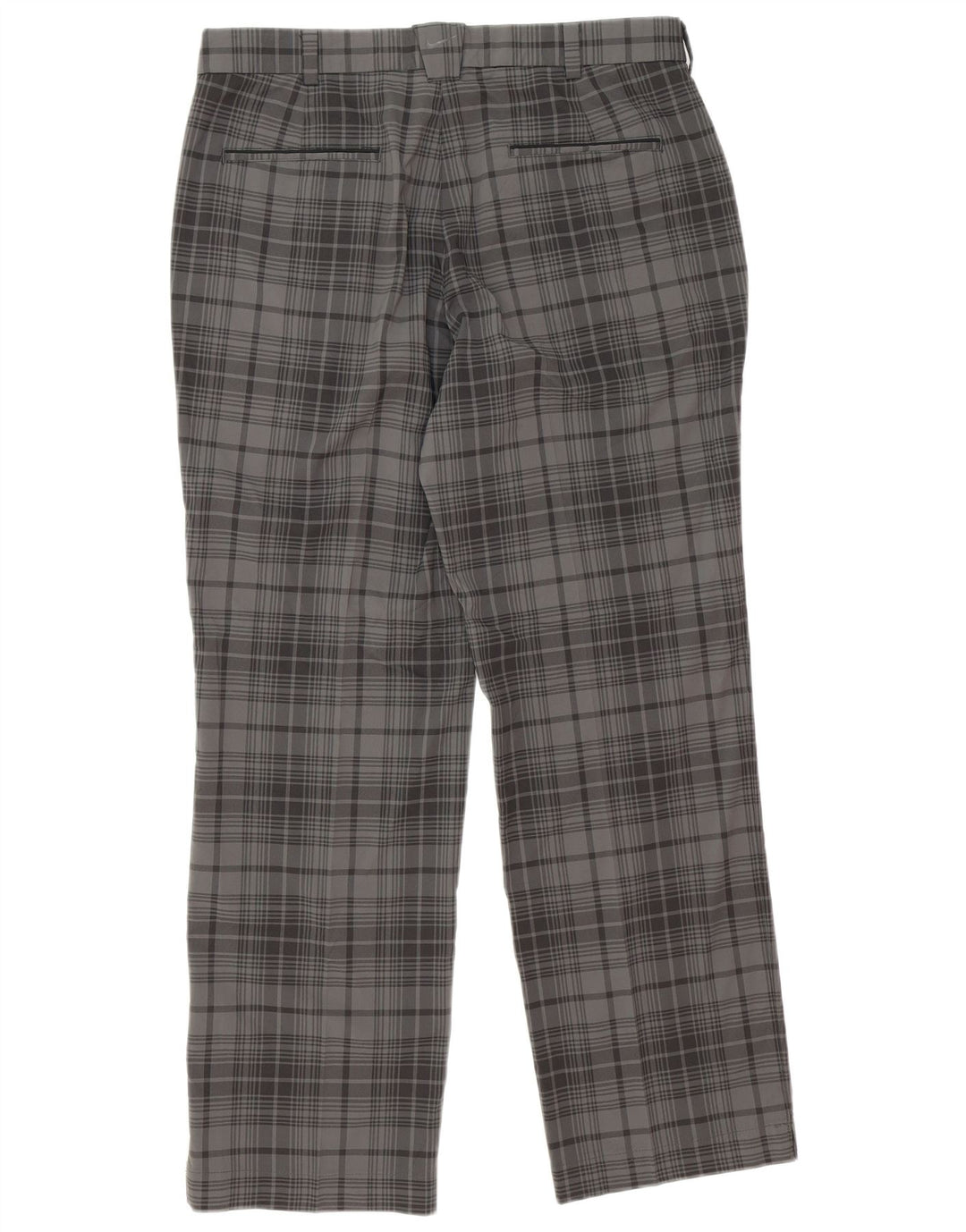 Nike Pantalon chino droit Dri Fit W34 L31 Gris à carreaux en polyester pour homme