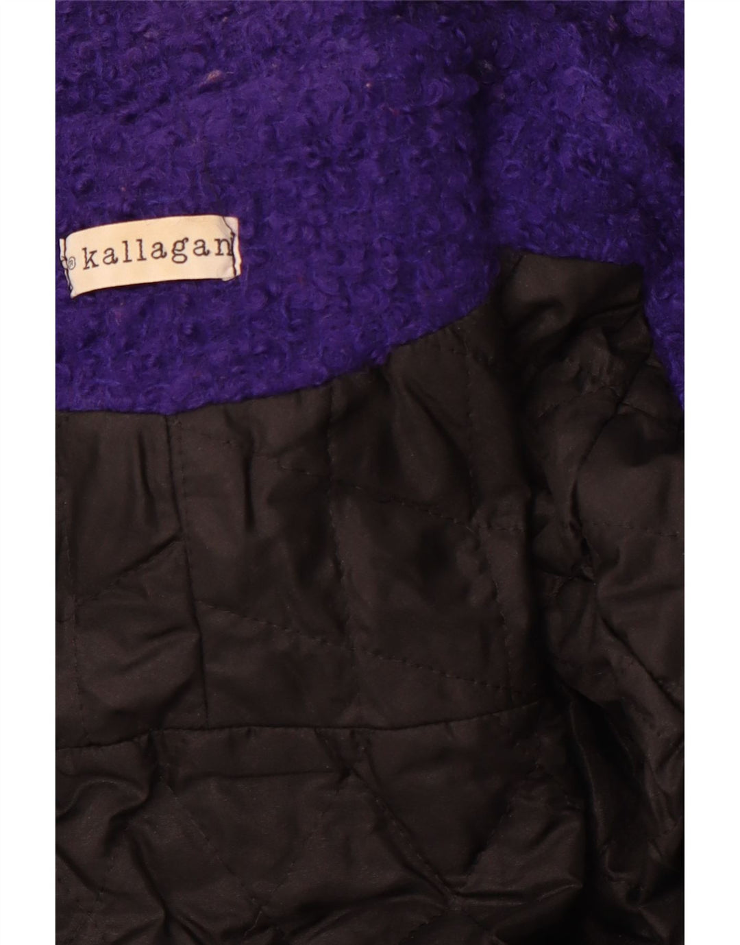 vintage Femme Double Breasted Coat UK 12 Moyen Violet