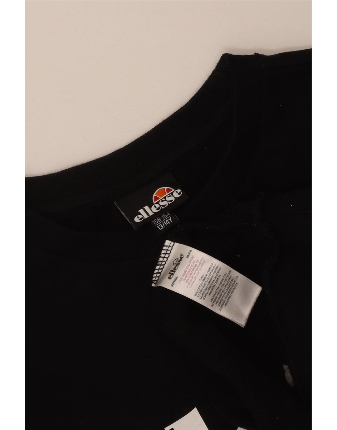 Ellesse Sweat-shirt graphique pour garçon 13-14 ans Noir Coton