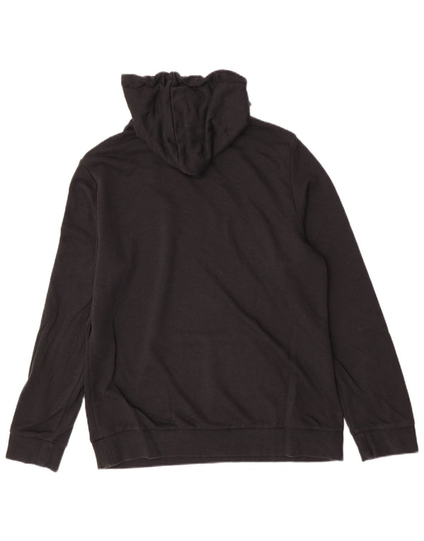 Adidas Pull à capuche graphique pour femme UK 16/18 Grand coton noir
