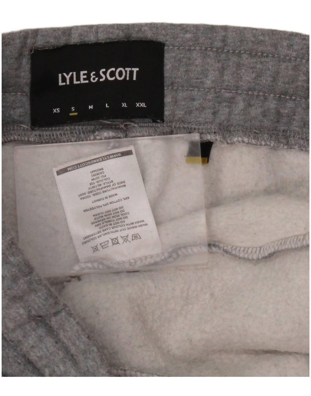 LYLE & SCOTT Pantalon de Survêtement Joggers Homme Petit Gris Coton